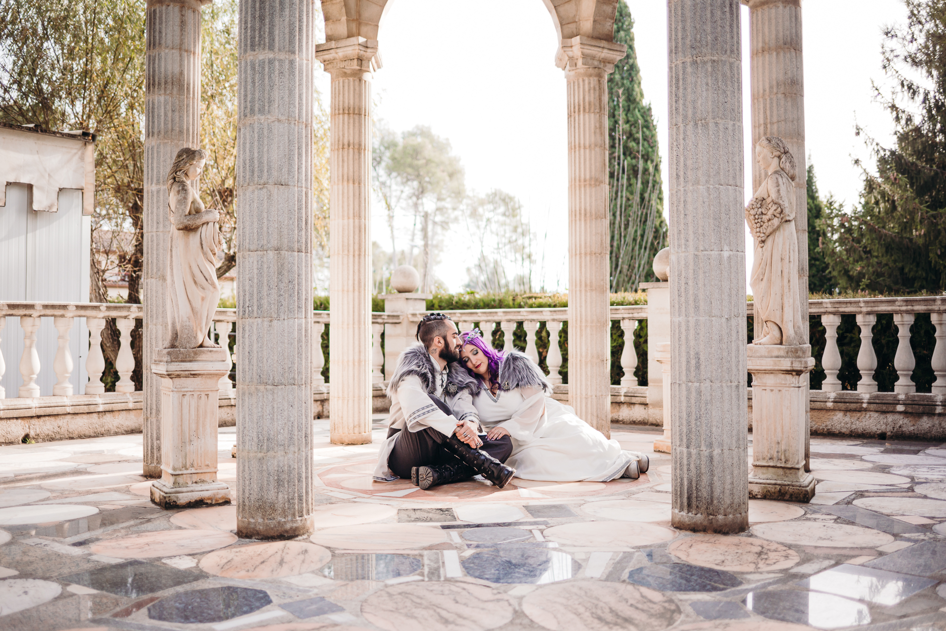 fotografia de bodas en barcelona, boda vikinga y boda de fantasia