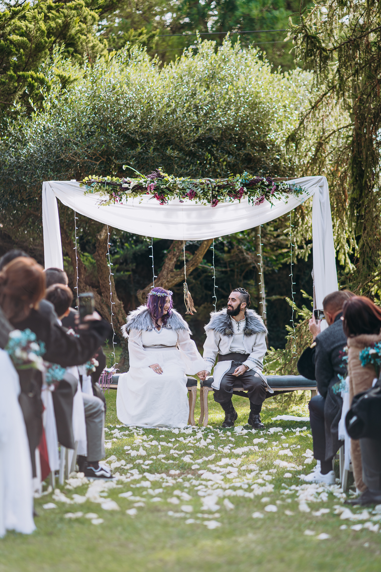 fotografia de bodas en barcelona, fotografia de ceremonia de bodas, boda vikinga